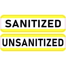 StickerTalk Sanitized Vinyl Stickers, 1 Sheet of 2 Stickers, 4 inches by 1 inch Each