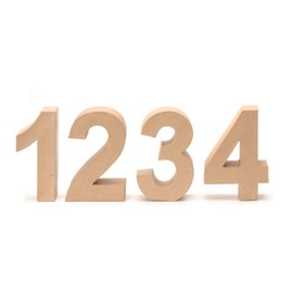 Glorex 6 2029 131 Cardboard Number 1, Natural