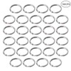 100 Pack Small Keyring Rings Hoops, 20mm /0.79 Inch Silver