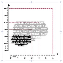 Joel 2 12 Sticker - Faith-Based Vinyl Decal for Prayer, Humility, and Spiritual Renewal Decal for Laptop, Notebook, Journal, Christian Gift