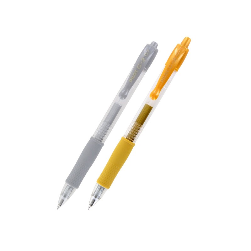 PILOT G2 Metallics Refillable & Retractable Rolling Ball Gel Pens,