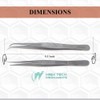2 Multifunction Micro Surgical Forceps Stainless Steel Lab Tweezers with