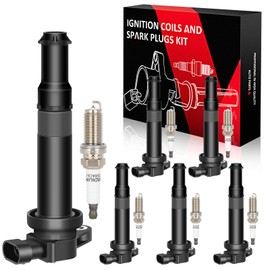 ITOPUP ignition coils & iridium Spark Plugs UF554 273013E100,5C1782 for Kia 2006 2007 Optima 2.7L V6 6+6