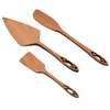 American Made 3-Piece Wild Cherry Wooden Dessert Utensil Set, Cathedral