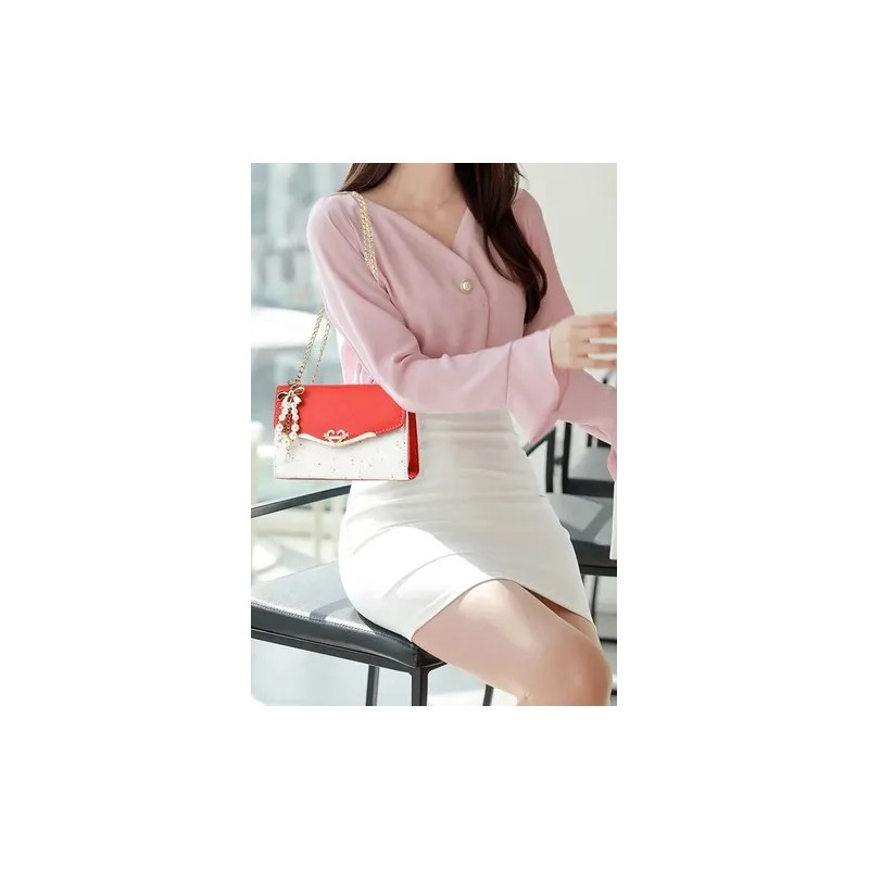 Bolso De Mano Para Mujer Crossbody Exquisit Cuadrado Pequeño Rojo