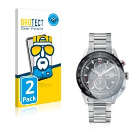 brotect 3D Curved Screen Protector compatible with TAG Heuer Carrera (45 mm) (2 Pack) - Full Screen Coverage