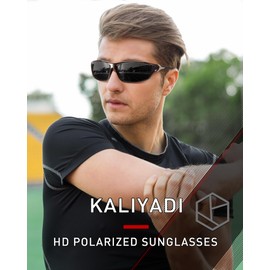 KALIYADI Polarized Sunglasses-Men Sports Sun-glasses: Mens Sunglasses Polarized UV Protection for Fishing Driving Cycling