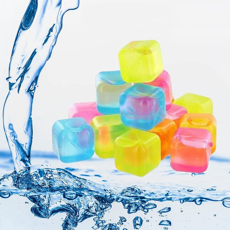 20 Reusable Ice Cubes Plastic Water Filled Freezer Block Cold