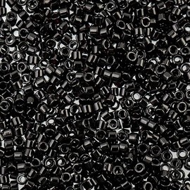 Miyuki Delica 11/0 Cut - Black Opaque DB0010 250Gms Bulk Bag of Japanese Glass Beads