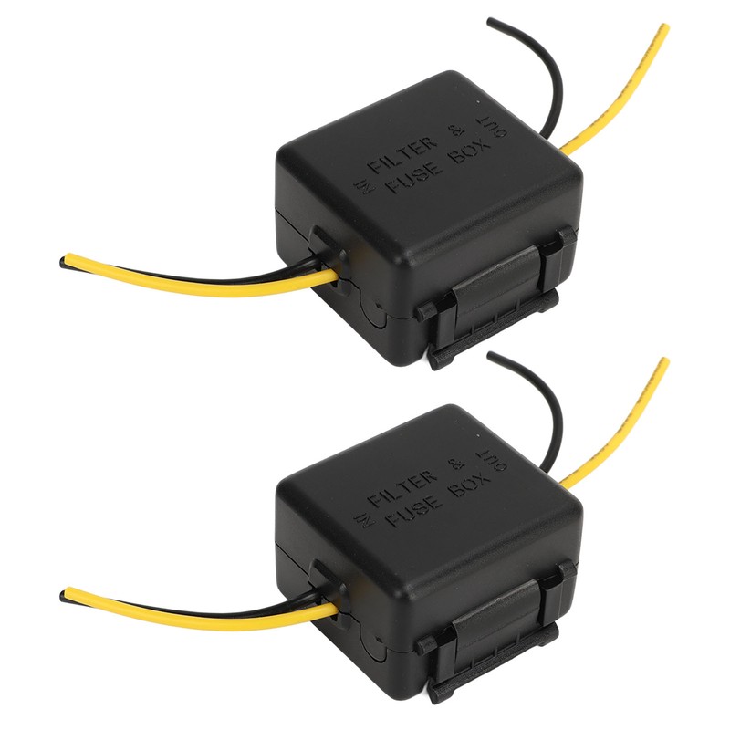 2Pcs Car Power Filter 12V Interference Proof Noises Reduction Reliable