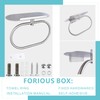 DIYZON Towel Ring with Shelf Steel Self, Stainless Steel Bath