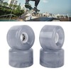 4Pcs 52mm Skateboard Wheel Set, 78A Hardness PU Translucent Flashing