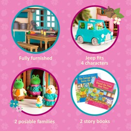 Li'l Woodzeez – Honeysuckle Hillside Cottage – Toy Furniture & Accessories – Playset for Kids – Collectible Toys – 3+ Years – Charming Cottage Playset for Imaginative Play