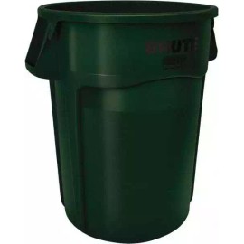 Rubbermaid fg263200dgrn 32 Gal Round Green Trash Can Polyethylene