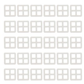 30 Pcs 1:12 Dollhouse Miniature DIY Wooden Windows Doll Home Furniture Craft Shoot Props for Dollhouse Decoration White 4x4cm