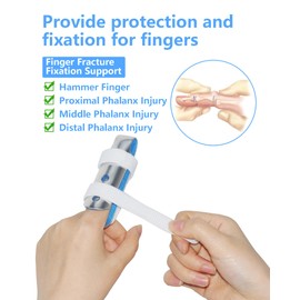 TAROYQASUL finger brace splint, 6 PCS finger splint pinky Support Braces for Arthritis Knuckle and Broken Finger Straightening Kids & Adults- 3 Sizes