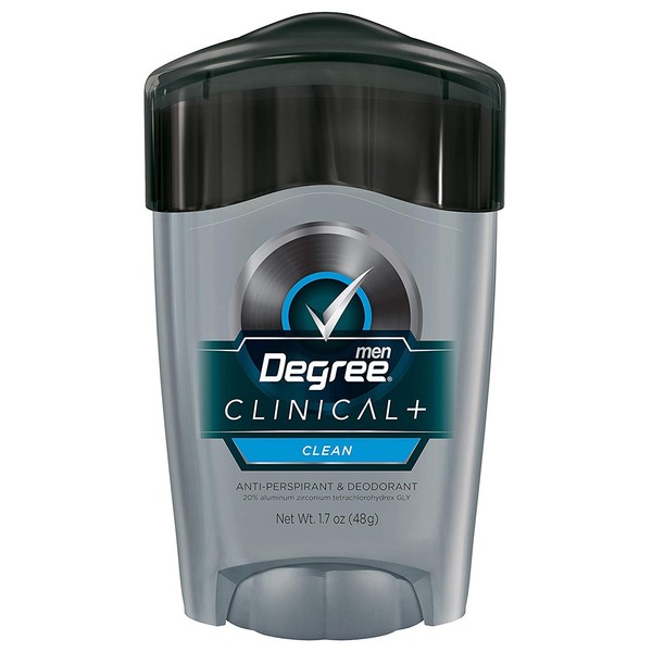 DEGREE Men Clean Clinical Antiperspirant Deodorant 1.7 oz (Pack of 3)