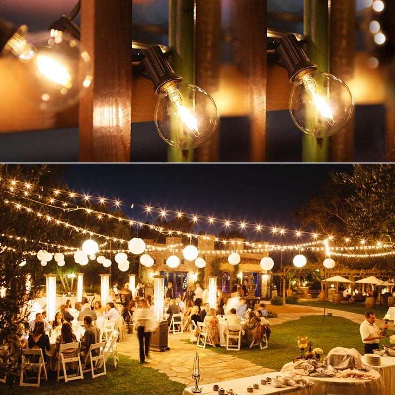 String Lights for Outside 150FT,Dimmable Waterproof Outdoor String Lights with