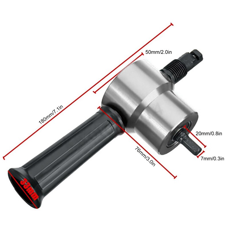 Sheet Metal Nibbler Cutter Double-headed Sheet Cutter Nibbler Drill Attachment