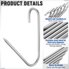Teenyyou 6pcs Pit Barrel Cooker Meat Hooks, Stainless Steel Smoker