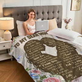 LARIAU Gifts for Mom,Mom Gifts,Birthday Gifts for Mom,Mom Birthday Gifts,Mom Gift from Daughter, Mom Blanket Gifts for Christmas/Valentine's Day/Birthday Gifts Throw Blanket 50''x60''