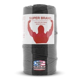 Tarred (Black) Nylon Twine, Braided. Size #48, 1 lb 1-Pack