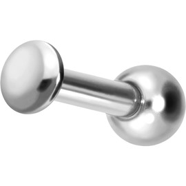 PIERCINGLINE Titanium Ear Piercing with Internal Thread Flat Disc Piercing Ear Helix Tragus Lobe Choice of Colours and Sizes, Titanium