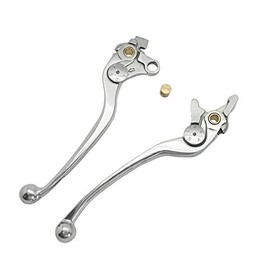 S SYUU Motorcycle Replacement Brake Clutch Hand Lever Sets Pairs compatible with/for Suzuki SV 1000 2003-2007 DL 1000 Vstrom 2002-2012 GSX 1300 R 1999-2014 Hayabusa Polished Silver