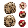 NOLITOY Chinese Decorative Hand Exercise Balls Brass Walnut Handballs Small