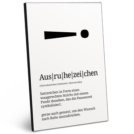 ARTFAVES® Word explanation "Ausruhezeich" | Word definition picture as a gift | Wooden picture sign with saying on the subject of funny/funny/office