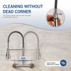 YUHUBY Wall Mount Kitchen Faucet with Pull Down Sprayer 3