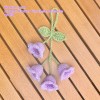NoBrand Car Mirror Hanging Accessories, Lily Flower Handmade Knitted Vehicle