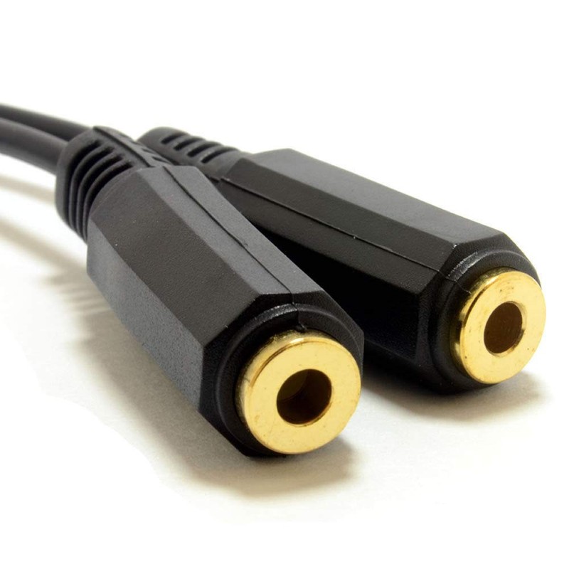 kenable 3.5mm Right Angle Stereo Jack Audio Splitter Adapter Cable