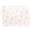 Quilted Makeup Bag Large Travel Zipper Soft Cosmetic Pouch for