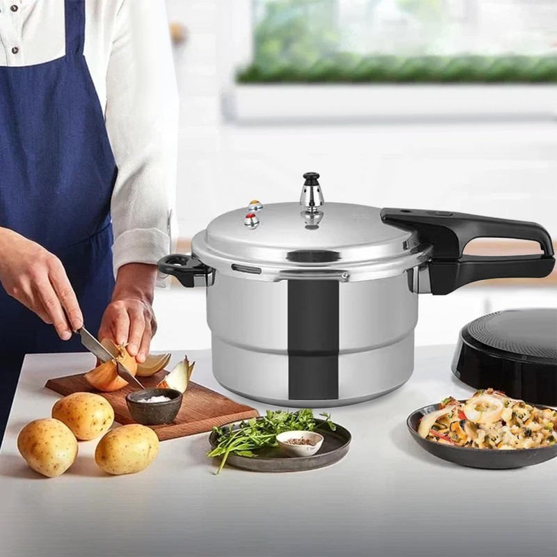 dshyuauoci Small Pressure Cooker 3 Quart，Aluminum Pressure Cooker Compatible with