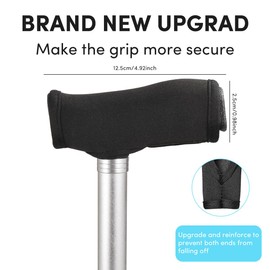 Walking Cane Handle Cover - Canes Handle Cushion‌ for Seniors - Soft ‌Cane Handle Grip Replacement‌ & ‌Cane Accessories‌ with Non-Slip ‌Cushion Grip‌, Universal Fit for Most Canes