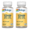 SOLARAY Vitamin D3 + K2, D & K Vitamins for