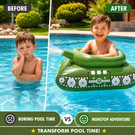 Inflatable Pool Water Sprayer Float for Summer Play – PVC Ride-On Water Battle Toy for Backyard Pools