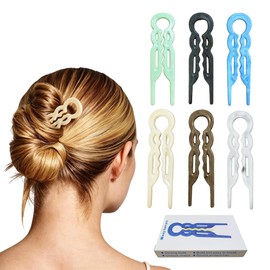French U-Shaped Hair Pins - Double-Layer Wavy Lock Hair Clips(6pcs)