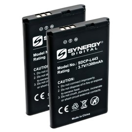 Synergy Digital Cordless Phone Batteries, Compatible with Yealink YL-5J, W56-BATT Cordless Phone Batteries (Li-Ion, 3.7V, 1300 mAh), Set of 2