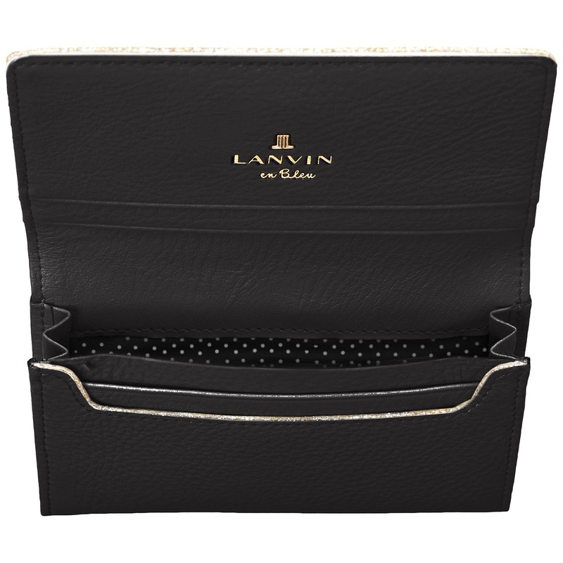 Lanvin on Blue Melanie Business Card Holder, Black