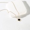 KINFERTE 18K Gold Plated Clover Necklace for Women Four Leaf
