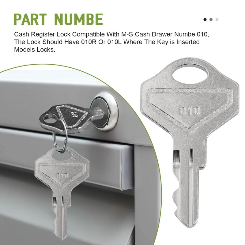 010 Key for Cash Drawer Fits for M-S 010R or