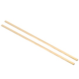 PATIKIL 1/8 x 1/4 x 12" H59 Brass Flat Bar, 2 Pcs Solid Flat Mill Stock for Crafting Maintenance Electrical Architectural Decoration, Brass