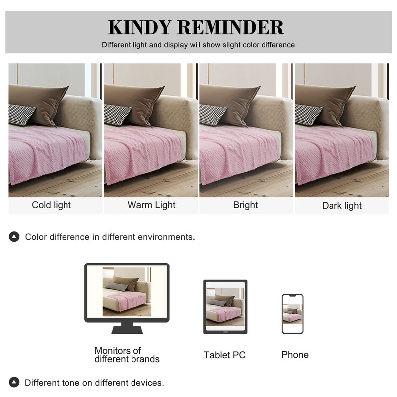 sourcing map Flannel Fleece Bed Blankets, Soft Warm Microfiber Blanket,