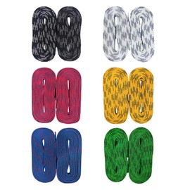 VPRO Waxed Ice Hockey Shoelaces in Assorted Colours, Ice Hockey Skate Shoelaces are the Perfect Gift for Sports Enthusiasts, white black