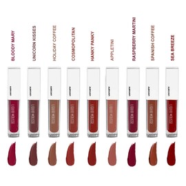 Love Earth Liquid Mousse Lipstick 2.O Matte Finish Combo Kit | Lightweight, Non-Sticky, Non-Drying,Transferproof, Waterproof Lipstick Set | Mini Liquid Lipstick - (2ml X 9) (18mly, Multicolor)