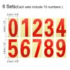 sourcing map 2 Inches Reflective Mailbox Numbers Vinyl Waterproof Number