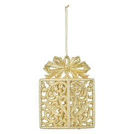 Tokyodo XO002883-zzz Christmas Ornament, Decoration, Gift Ornament, A, Champagne, W 3.1 x D 1.4 x H 4.5 inches (8 x 3.5 x 11.5 cm), Pack of 1