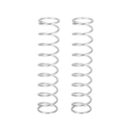 sourcing map 2Pcs Compression Springs, 1.6mm Wire Diameter x 18mm OD x 80mm Length 304 Stainless Steel Extension Spring Ballpoint Pen Pressure Springs for Shop Home Repairs, Silver